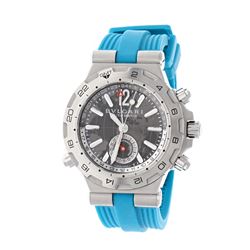 WATCH: [1] Stainless steel Bulgari Diagono Professional GMT 50M watch; 42mm case, grey dial with 1 s