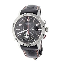 WATCH: [1] Stainless steel Breguet Transatlantique Type XXII 100M watch; 44mm case, Black dial with 