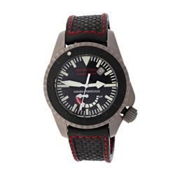 WATCH: [1] Titanium Girard Perregaux Sea Hawk II Pro Automatic 3000M watch; 44mm case, black dial, d