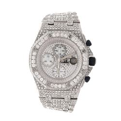 WATCH: [1] Stainless steel Audemars Piguet Royal Oak Offshore watch with aftermarket diamonds and cr
