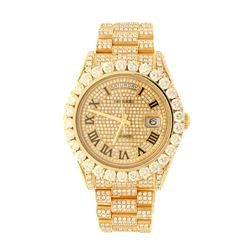 ROLEX: [1] 18ky Rolex President watch with aftermarket diamonds;  diamond dial, diamond bezel, Jubil