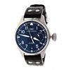 Image 1 : WATCH: [1] Stainless Steel IWC Big Pilot wristwatch; Black Arabic numbered dial with power reserve s