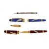 Image 2 : PENS: [2] David Oscarson one red and one blue roller ball pens from The Harvest Collection; Limited 