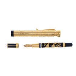 PEN: [1] Pelikan Limited Edition Pyramids of Giza fountain pen; cap engraved with Egyptian hieroglyp