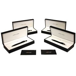 PENS: [4] Jorg Hysek Kilada roller ball pens; Matte silver; 345.8 grams total weight;KI-12-12-R, KI1