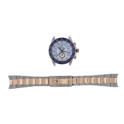 WATCH: (1) S/steel /Rose gold  Rolex Oyster Perpetual Yacht Master II, white dial, blue rotating bez