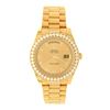 Image 1 : WATCH: [1] Gents 18KYG Rolex President Day-date, roman numeral champagne dial, after market Diamond 