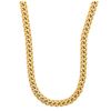 Image 1 : NECKLACE: [1] 14KYG curb link chain, 34 inch, 9.7mm width, 237.9 grams