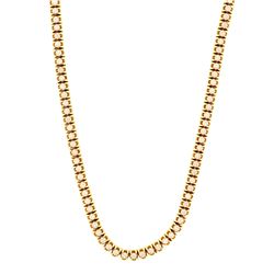NECKLACE: (1) 10k yellow gold chain, 26.5 inches long; (158) round brilliant cut diamonds, 3.1mm = a