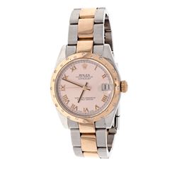 WATCH: (1) Lady's S/Steel  18Kt Rose gold, Rolex Oyster Perpetual DateJust watch, Rose gold dial w/r