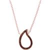 Image 1 : 0.10 CTW Red Color Diamond Teardrop Pendant 10KT Rose Gold - REF-16M4H