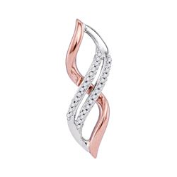 0.13 CTW Diamond Infinity Love Pendant 10KT Two-tone Gold - REF-14M9H