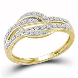 0.10 CTW Diamond Ring 10KT Yellow Gold - REF-16F4N