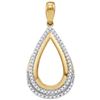 Image 1 : 0.15 CTW Diamond Teardrop Cutout Pendant 10KT Yellow Gold - REF-19X4Y