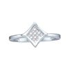 Image 1 : 0.12 CTW Princess Diamond Square Cluster Ring 14KT White Gold - REF-22Y4X