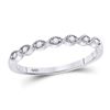 Image 1 : 0.05 CTW Diamond Stackable Ring 14KT White Gold - REF-14K9W