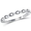 Image 1 : 0.10 CTW Diamond Stackable Ring 14KT White Gold - REF-22Y4X