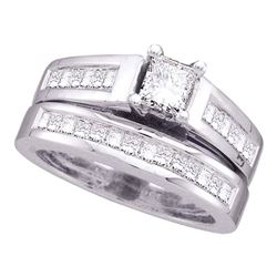 2 CTW Princess Diamond Bridal Engagement Ring 14KT White Gold - REF-352H4M