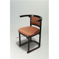 JACOB & JOSEF KOHN, Wien - Josef Hoffmann - Sessel, - Buche, Polsterung. U-förmige Rückenlehne...