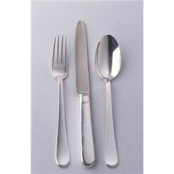 FRANZ BAHNER, AG., Düsseldorf - Gebhard Duve - Frühstücksbesteck, - Silber, 18-tlg., bestehend...
