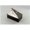 Image 1 : HELMUT PREY, Bad Liebenzell - Dose, - Silber, Holz. Rechteckige Form mit punziertem Muster im s...