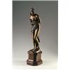 Image 1 : ALEXANDER CALANDRELLI - Weiblicher Akt, - Bronze. Weibliche nackte Figur mit Tuch über einer Hü...