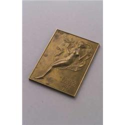 WIENER WERKSTÄTTE, Wien - Michael Powolny - Plakette Athene, - Messing. Rechteckige Plakette m...