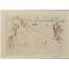 Image 1 : SALVADOR DALI (1904-1989) - Weiblicher Akt mit Mann, - Farblithografie. Graphische Darstellung...