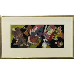 WILHELM IMKAMP (1906 - 1990) - Komposition, - Gouache. Abstrakte Komposition aus unterschiedlic...