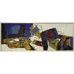GERHARD WIND *1928 - Komposition, - Gouache auf Papier. Abstrakte Komposition aus geometrischen...