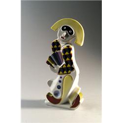 KÖNIGLICHE PORZELLANMANUFAKTUR BERLIN, Berlin - Ludwig Gies - Pierrot, - Porzellan. Farbige Be...