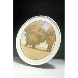 KÖNIGLICHE PORZELLANMANUFAKTUR BERLIN, Berlin - Theodor Schmuz-Baudiss - Wandplatte, - Porzell...