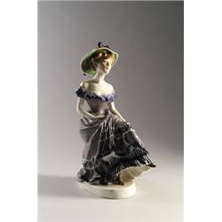 PORZELLANMANUFAKTUR MEISSEN, Meissen - Theodor Eichler - Figur Parisienne, - Porzellan. Farbig...