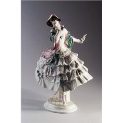 PORZELLANMANUFAKTUR MEISSEN, Meissen - Paul Scheurich - Figur Estrella, - Porzellan. Farbige B...