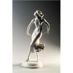 ROSENTHAL, KUNSTABT. SELB, Selb - Rudolf Marcuse - Figur Ägyptische Tänzerin, - Porzellan, Wei...