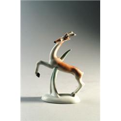 ROSENTHAL, KUNSTABT. SELB, Selb - Lothar Otto - Rehbock, - Porzellan. Farbige Aufglasurbemalun...