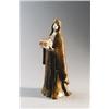 Image 1 : ALBERT LOUIS DAMMOUSE Sèvres - Dame mit Minnekasten, - Porzellan. Mehrtonig braune, blaue und r...