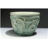 Image 1 : FAYENCE-WERKSTATT RICHARD G. BAMPI, Kandern - Cachepot, - Keramik. Roter Scherben mit crèmefarb...