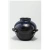 Image 1 : TONWERKE KANDERN, Kandern - Max Laeuger - Vase, - Keramik. Rotbrauner Scherben mit blauer Über...