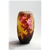 Image 1 : EMILE GALLÉ, Nancy - Vase, - farbloses Glas, orangefarbener Innenüberfang, zweifacher Außenüber...