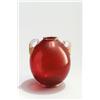 Image 1 : BAROVIER & C., Murano - Vase, - farbloses Glas mit rotem Innenüberfang und Goldfolieneinschlüss...