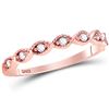Image 1 : 0.10 CTW Diamond Stackable Ring 14KT Rose Gold - REF-22K4W