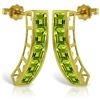 Image 1 : Genuine 4.5 ctw Peridot Earrings Jewelry 14KT Yellow Gold - REF-38P5H