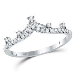 0.19 CTW Diamond Ring 10KT White Gold - REF-24Y5W