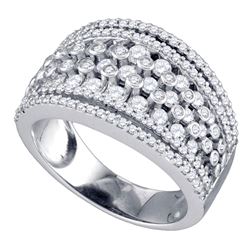1.21 CTW Diamond Symmetrical Fashion Ring 10KT White Gold - REF-97N4F