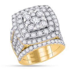 5.95 CTW Diamond Bridal Wedding Engagement Ring 14KT Yellow Gold - REF-607N4F