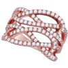 Image 1 : 1.38 CTW Diamond Multi Strand Openwork Ring 18KT Rose Gold - REF-240X2Y