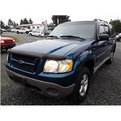 I4 --  2002 Ford Explorer Sport Trak , Blue , 227995  KM's