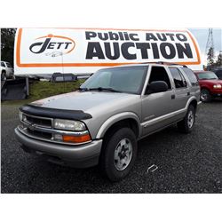 I1 --  2003 Chevrolet Blazer , Grey , 192108  KM's