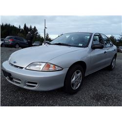 A6 --  2001 Chevrolet Cavalier , Silver , 155056  KM's  No Reserve - Selling to the Highest Bidder 
